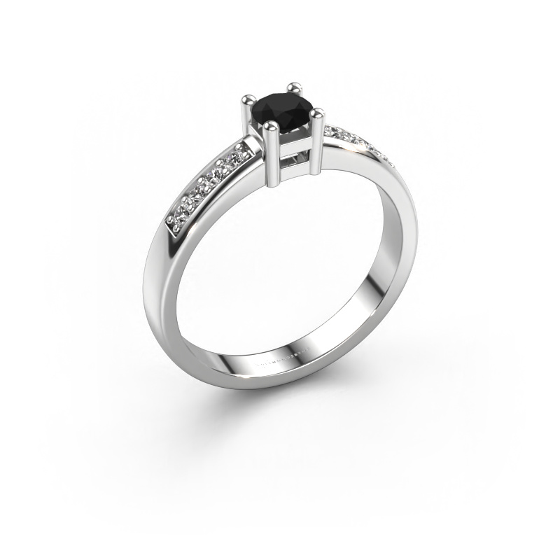 Bild von Verlobungsring Eline 2 950 Platin Schwarz Diamant 0.36 crt