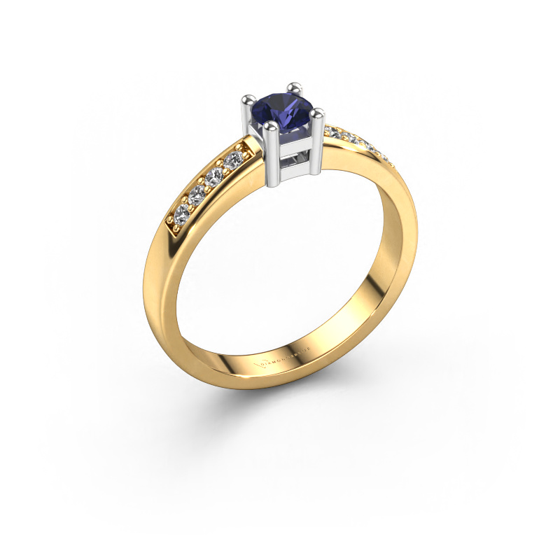 Image of Engagement ring Eline 2 585 gold Sapphire 3.7 mm