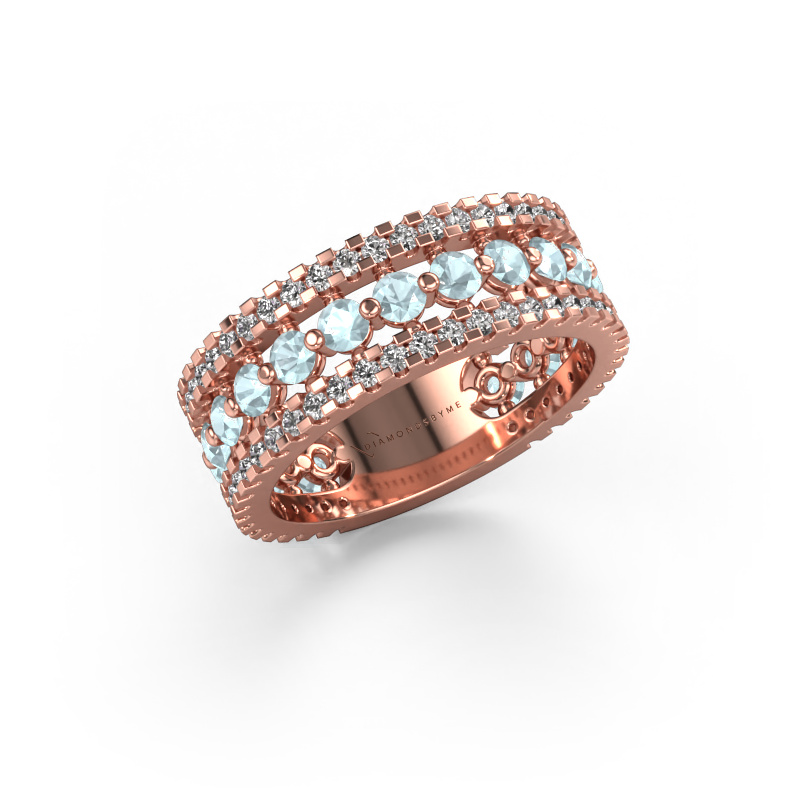 Bild von Ring Elizbeth 2 585 Roségold Aquamarin 2.4 mm