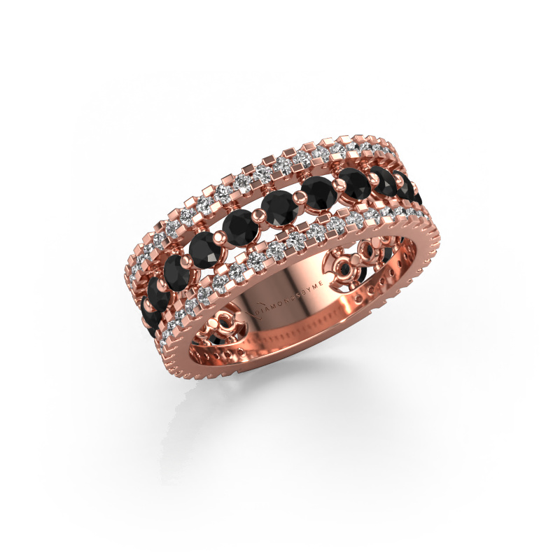 Image of Ring Elizbeth 2 585 rose gold Black diamond 1.994 crt