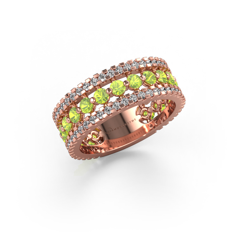 Image of Ring Elizbeth 2 585 rose gold Peridot 2.4 mm