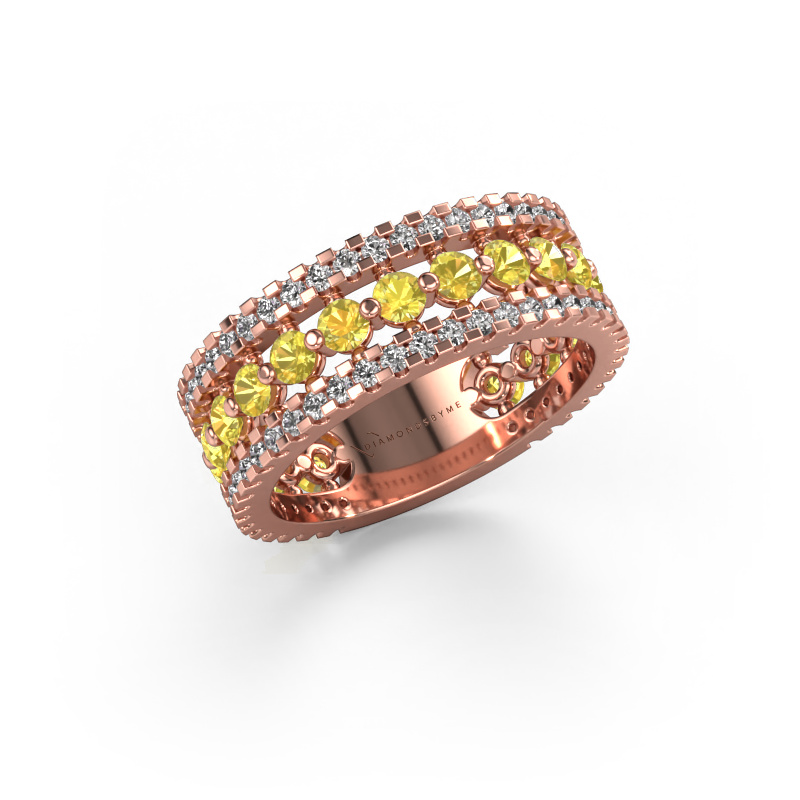 Bild von Ring Elizbeth 2 585 Roségold Gelb Saphir 2.4 mm