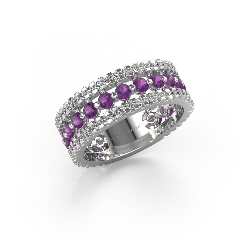 Bild von Ring Elizbeth 2 585 Weißgold Amethyst 2.4 mm