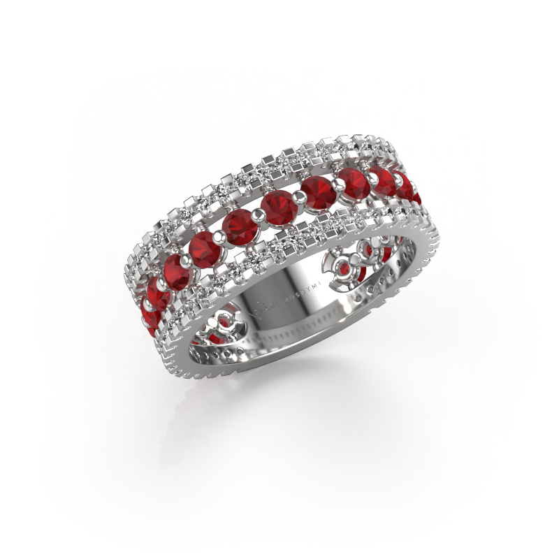 Image of Ring Elizbeth 2 585 white gold Ruby 2.4 mm