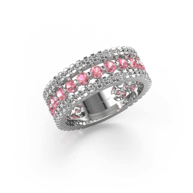 Image of Ring Elizbeth 2 585 white gold Tourmaline pink 2.4 mm