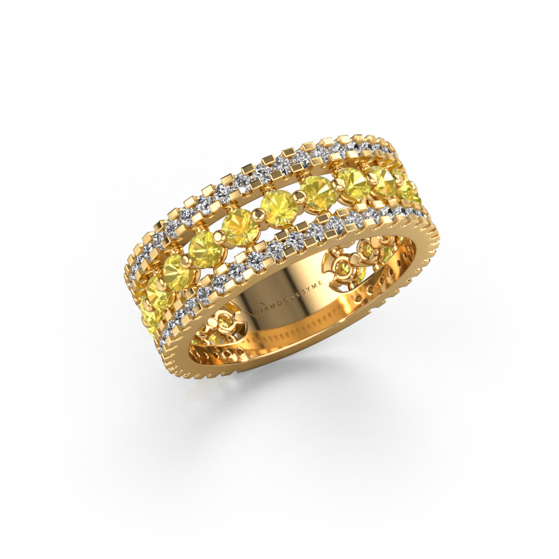 Image of Ring Elizbeth 2 585 gold Yellow sapphire 2.4 mm