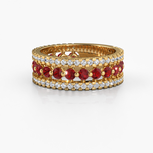 Vintage ring with 2.4 mm ruby Elizbeth 2 | Design it yourself!
