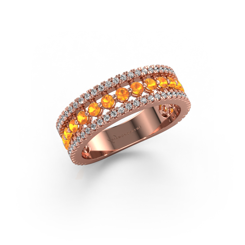 Image of Ring Elizbeth 1 585 rose gold Citrin 2 mm