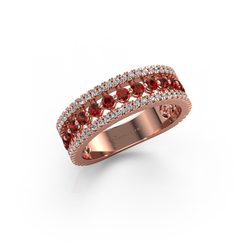 Image of Ring Elizbeth 1 585 rose gold Garnet 2 mm