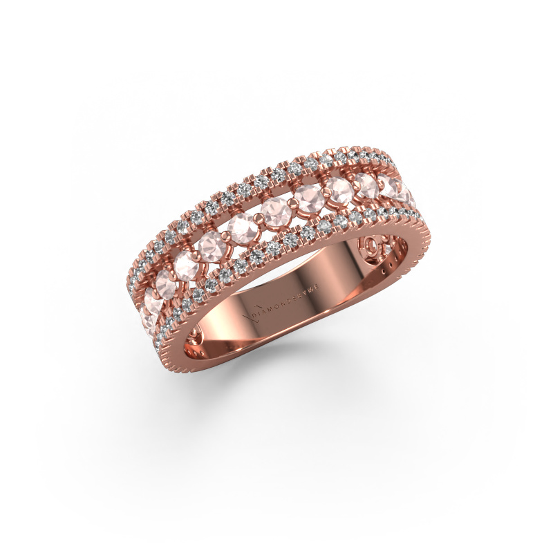 Bild von Ring Elizbeth 1 585 Roségold Morganit Champagner 2 mm