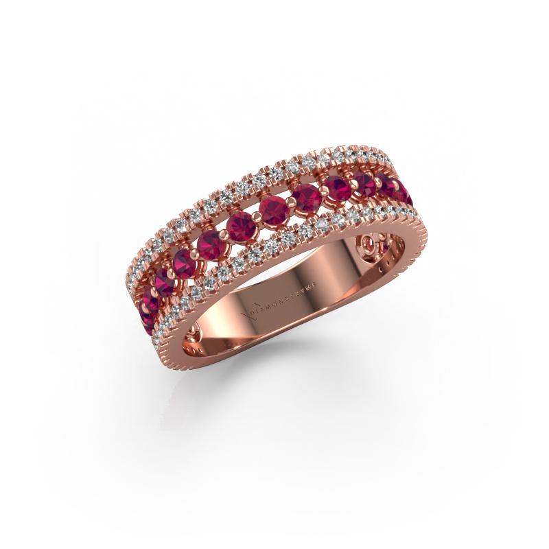 Image of Ring Elizbeth 1 585 rose gold Rhodolite 2 mm