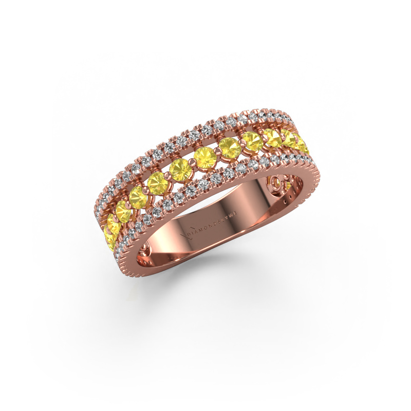 Bild von Ring Elizbeth 1 585 Roségold Gelb Saphir 2 mm