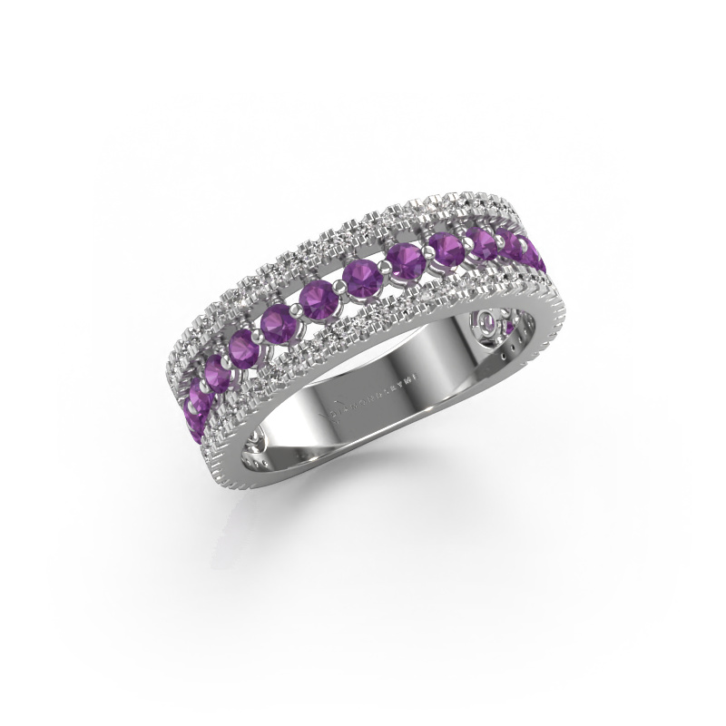 Image of Ring Elizbeth 1 585 white gold Amethyst 2 mm