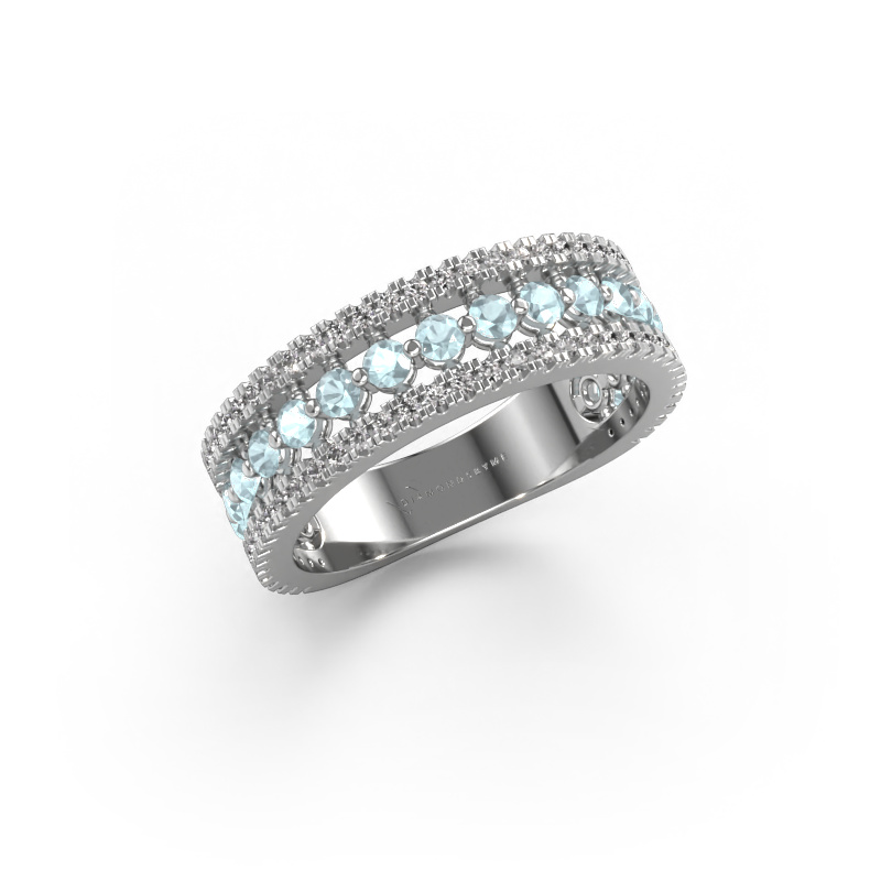 Image of Ring Elizbeth 1 585 white gold Aquamarine 2 mm