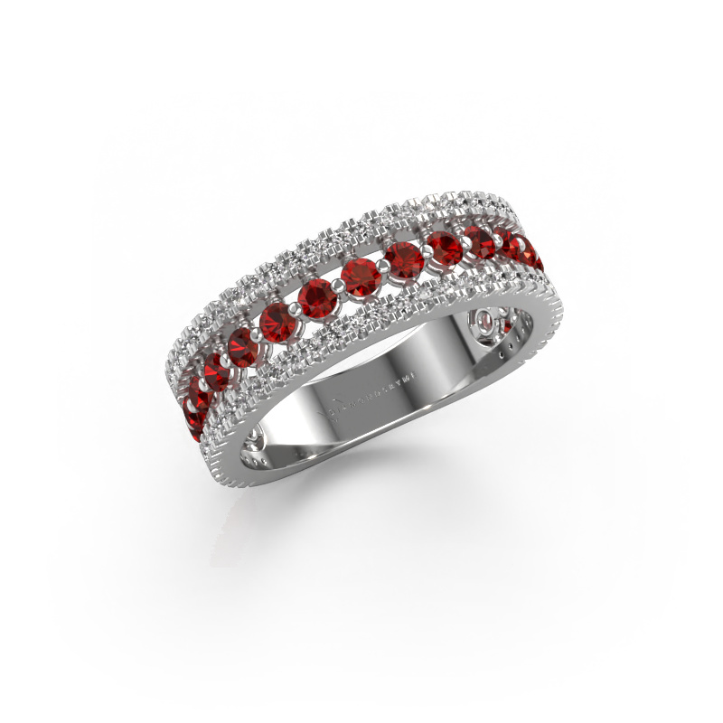 Image of Ring Elizbeth 1 585 white gold Garnet 2 mm