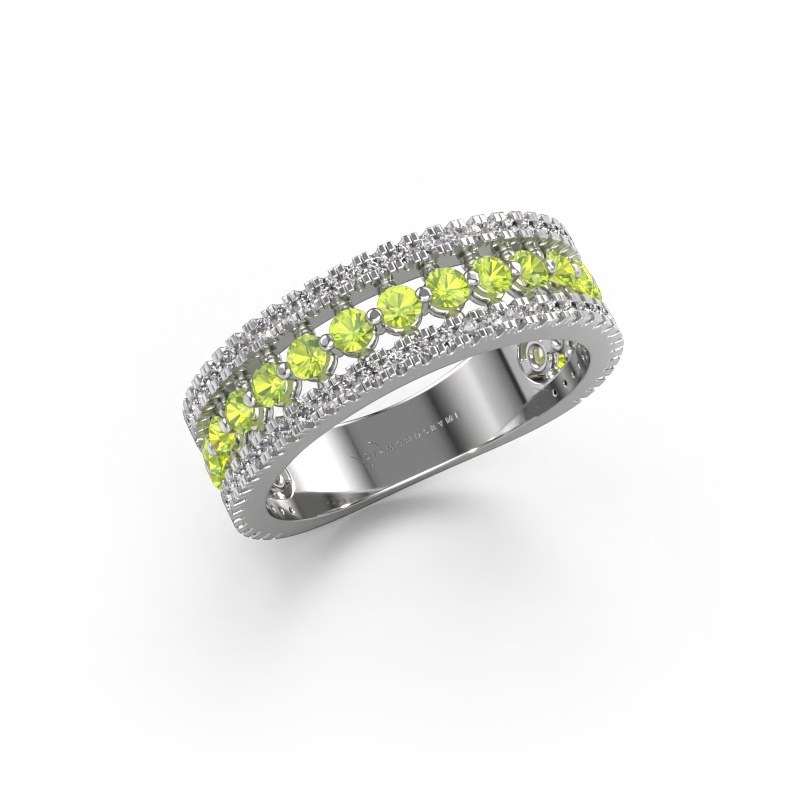 Image of Ring Elizbeth 1 585 white gold Peridot 2 mm