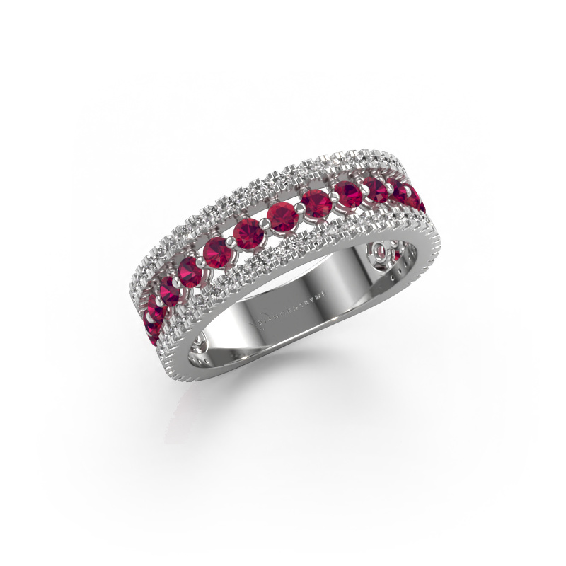 Image of Ring Elizbeth 1 585 white gold Rhodolite 2 mm