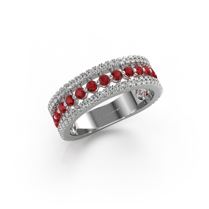 Image of Ring Elizbeth 1 585 white gold Ruby 2 mm