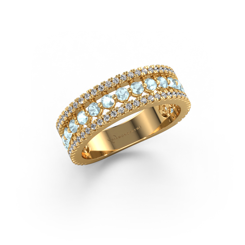 Image of Ring Elizbeth 1 585 gold Aquamarine 2 mm
