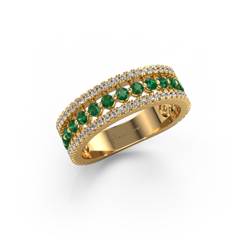 Image of Ring Elizbeth 1 585 gold Emerald 2 mm
