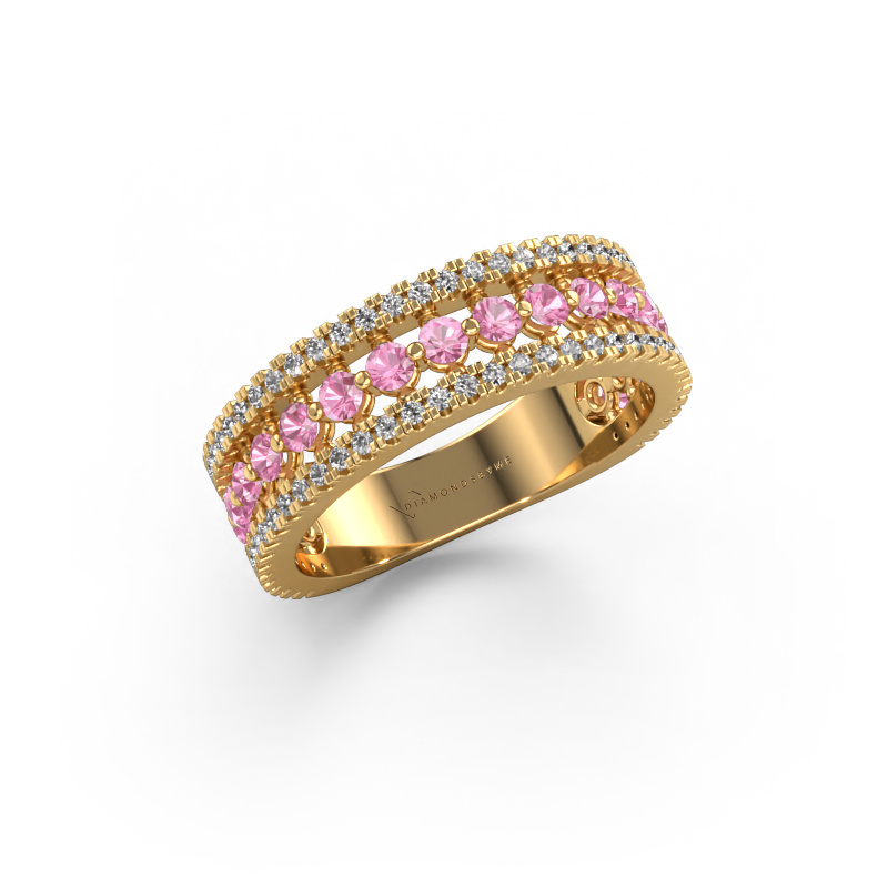 Image of Ring Elizbeth 1 585 gold Pink sapphire 2 mm