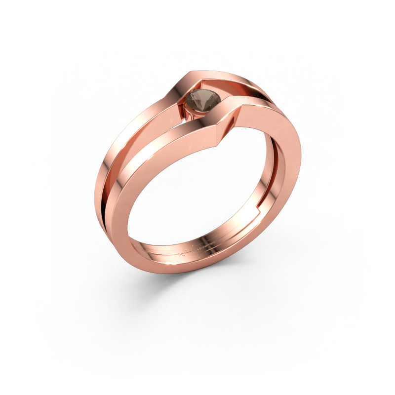 Immagine di Anello Elize 585 oro rosa Quarzo fumé 3.4 mm