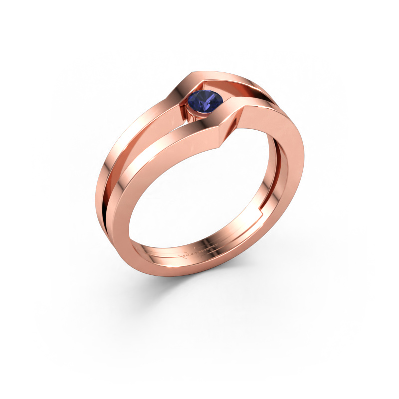 Immagine di Anello Elize 585 oro rosa Zaffiro 3.4 mm