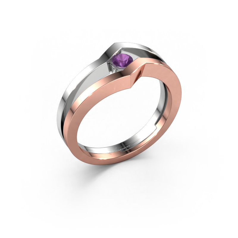 Image of Ring Elize 585 rose gold Amethyst 3.4 mm