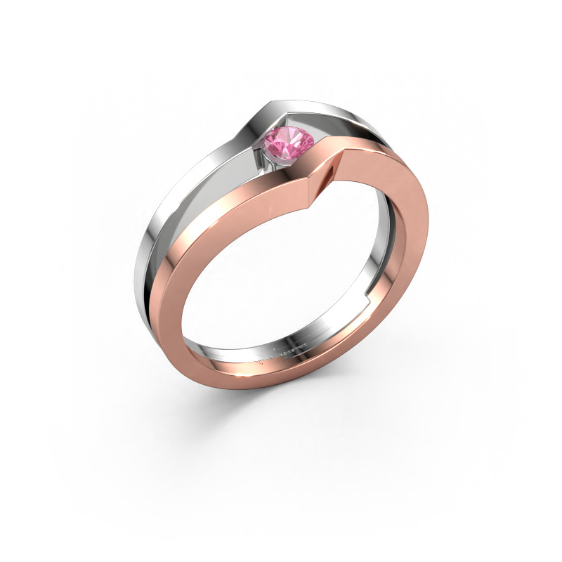 Image of Ring Elize 585 rose gold Pink sapphire 3.4 mm