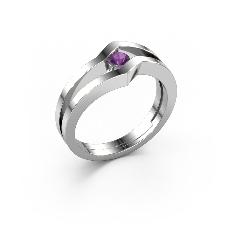 Image of Ring Elize 585 white gold Amethyst 3.4 mm
