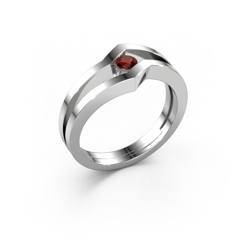 Image of Ring Elize 585 white gold Garnet 3.4 mm