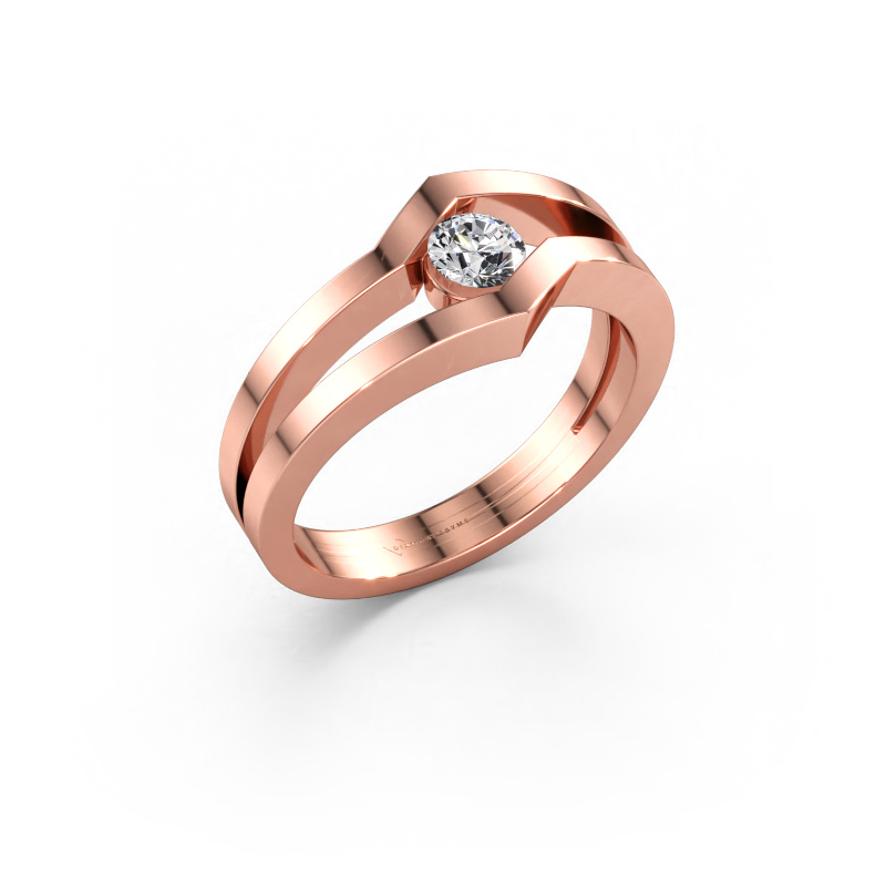 Bild av Ring Elize 585 roséguld Diamant 0.25 crt