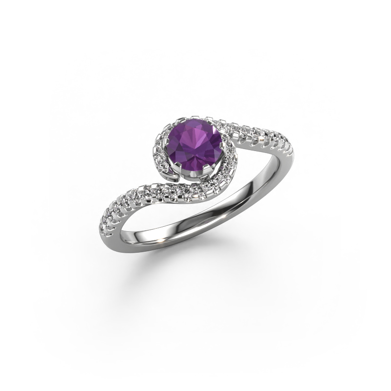 Bild von Verlobungsring Elli 950 Platin Amethyst 5 mm