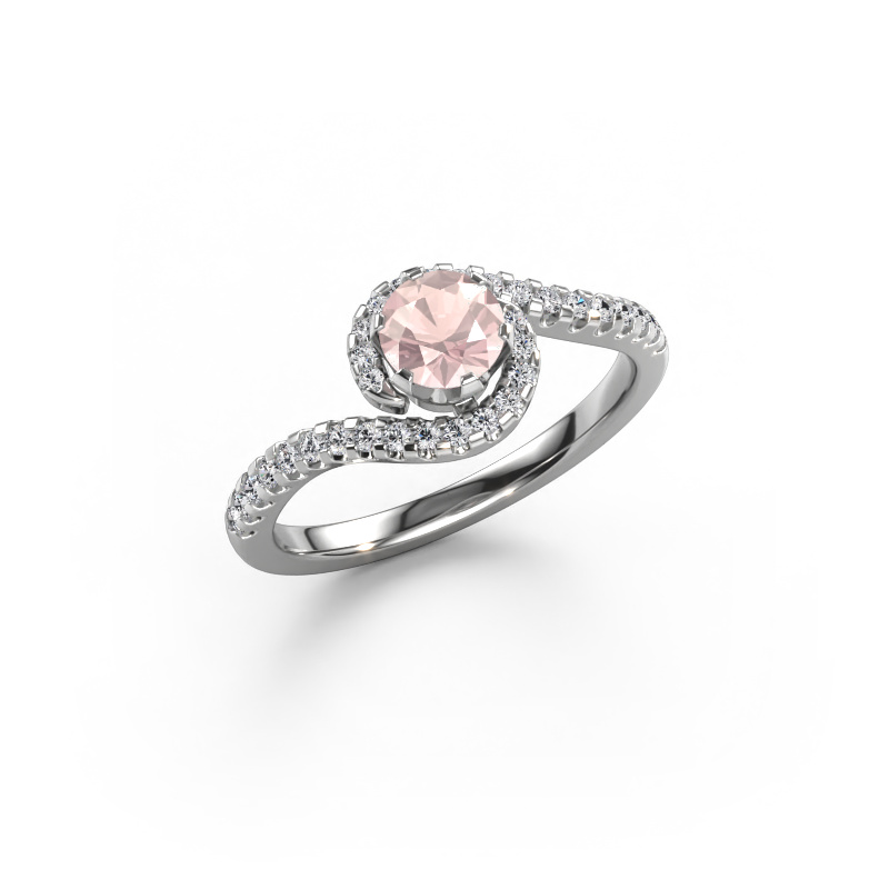 Bild von Verlobungsring Elli 950 Platin Morganit Champagner 5 mm