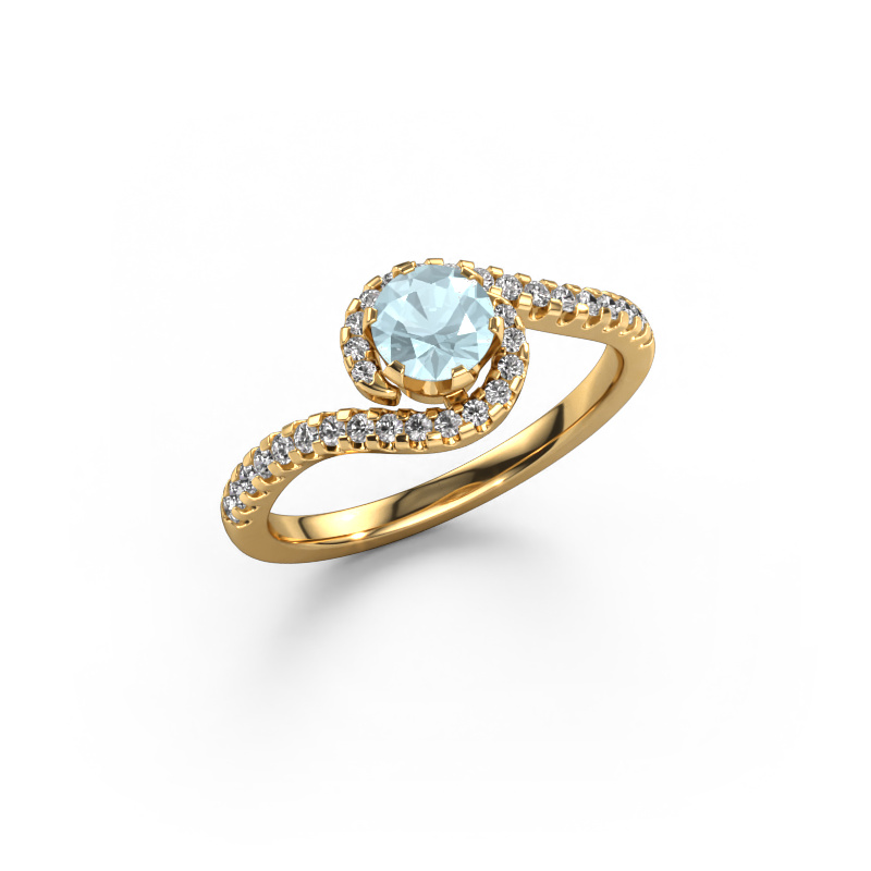 Bild von Verlobungsring Elli 585 Gold Aquamarin 5 mm