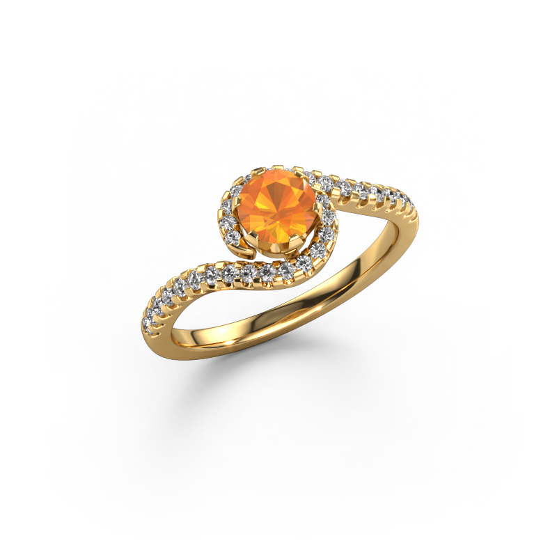 Image de Bague de fiançailles Elli 585 or jaune Citrine 5 mm