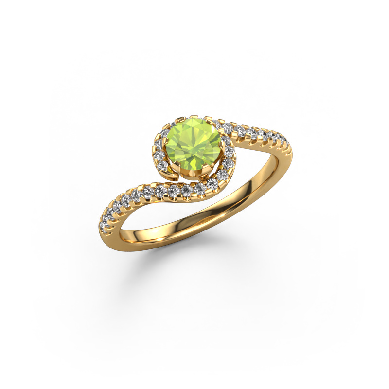 Bild von Verlobungsring Elli 585 Gold Peridot 5 mm