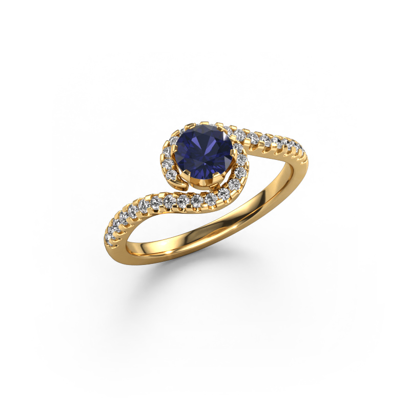 Image of Engagement ring Elli 585 gold Sapphire 5 mm