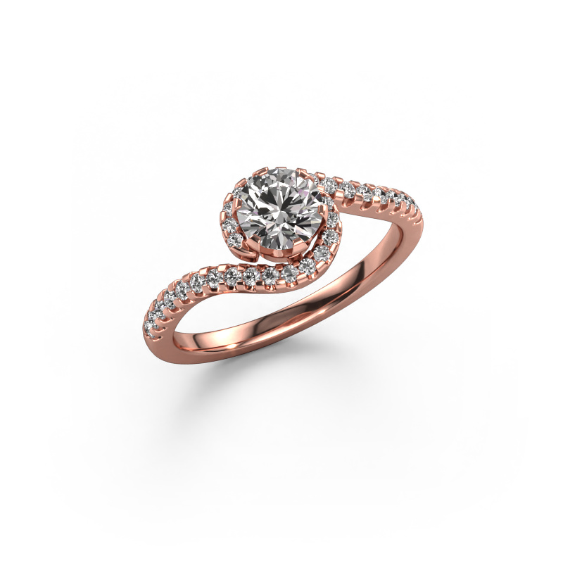 Bild von Verlobungsring Elli 585 Roségold Diamant 0.852 crt