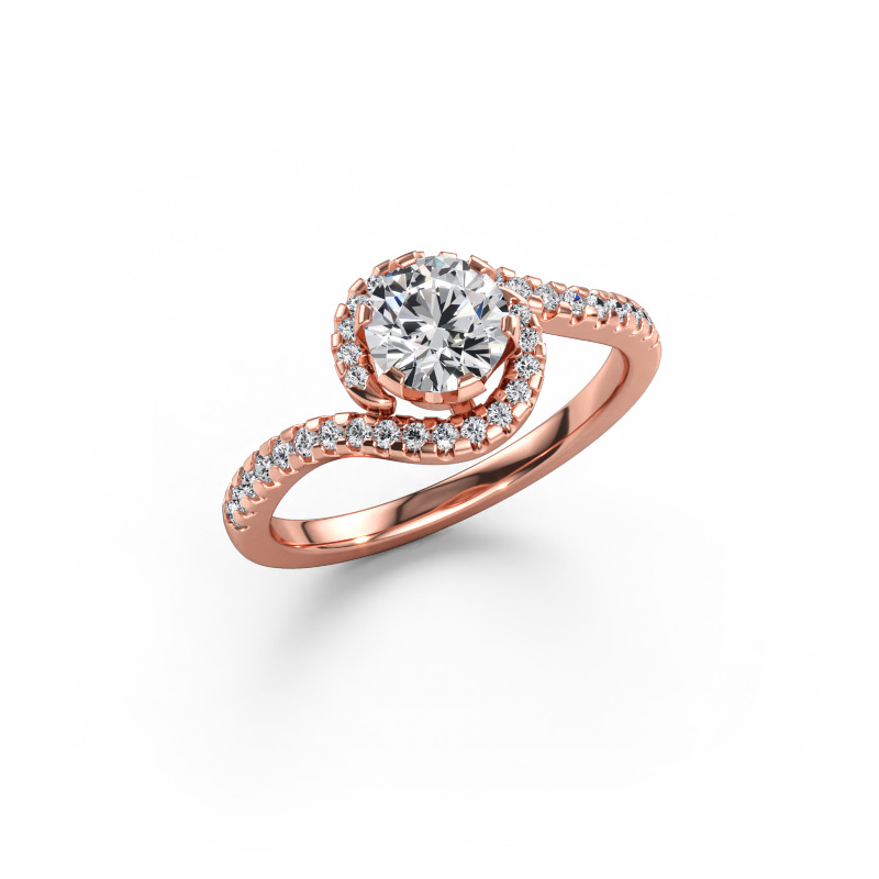 Bild av Förlovningsring Elli 585 roséguld Diamant 0.948 crt