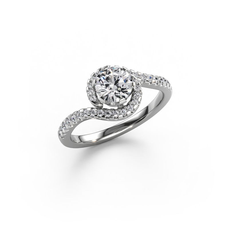 Bild von Verlobungsring Elli 950 Platin Diamant 0.948 crt