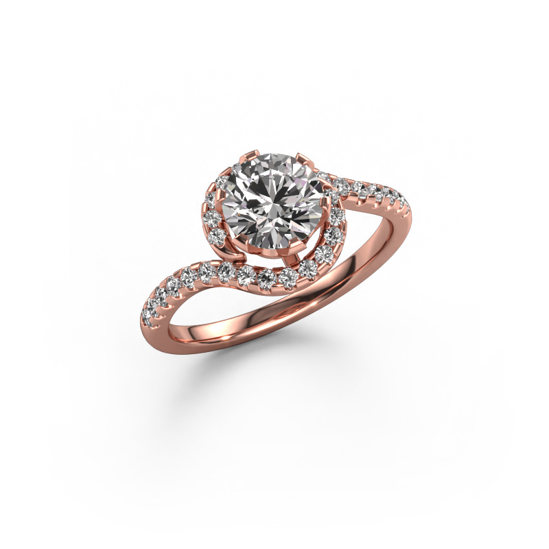 Bild von Verlobungsring Elli 585 Roségold Diamant 1.31 crt