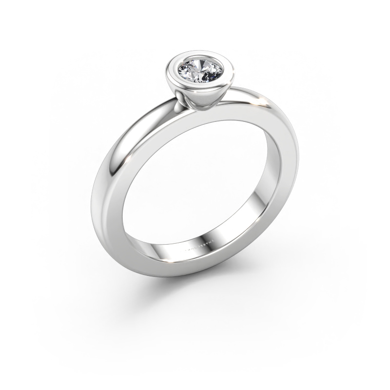 Immagine di Anello componibile Eloise Round 585 oro bianco Diamante lab grown 0.25 crt