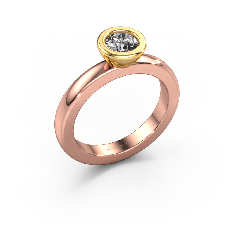 Bild von Steckring Eloise Round 585 Roségold Diamant 0.50 crt