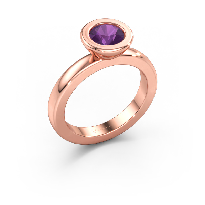 Immagine di Anello componibile Eloise Round 585 oro rosa Ametista 6 mm