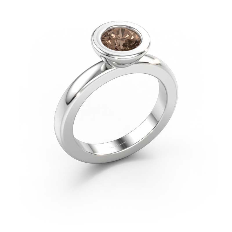 Immagine di Anello componibile Eloise Round 585 oro bianco Diamante marrone 0.80 crt