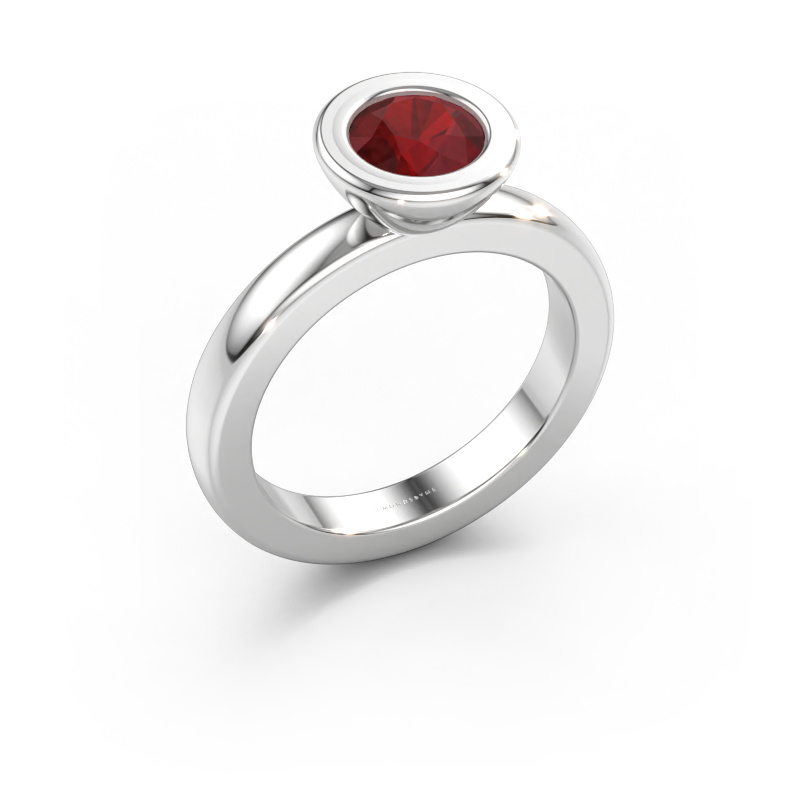 Immagine di Anello componibile Eloise Round 585 oro bianco Rubino 6 mm