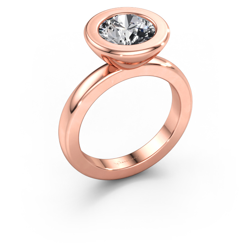 Immagine di Anello componibile Eloise Round 585 oro rosa Diamante lab grown 2.00 crt