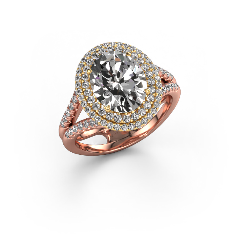 Bild von Verlobungsring Elvie 585 Roségold Lab-grown Diamant 3.295 crt
