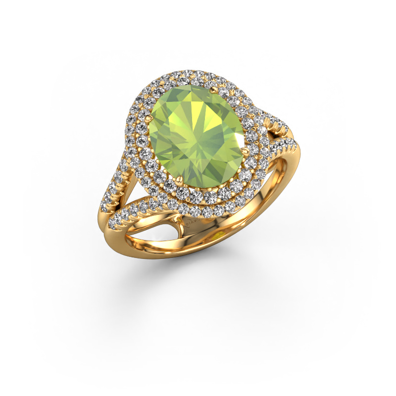 Bild von Verlobungsring Elvie 585 Gold Peridot 10x8 mm
